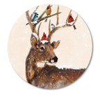 Merry Christmas II Circular Wood Decor