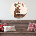 Merry Christmas II Circular Wood Decor