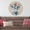 Playful Winter Circular Wood Decor