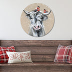 Playful Winter Circular Wood Decor