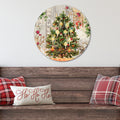 Holiday Tree II Circular Wood Decor