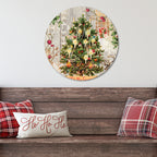 Holiday Tree II Circular Wood Decor