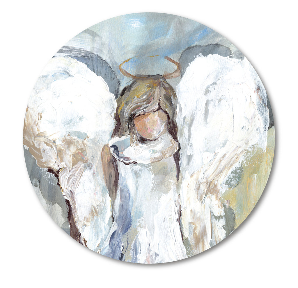 Angel Circular Wood Decor