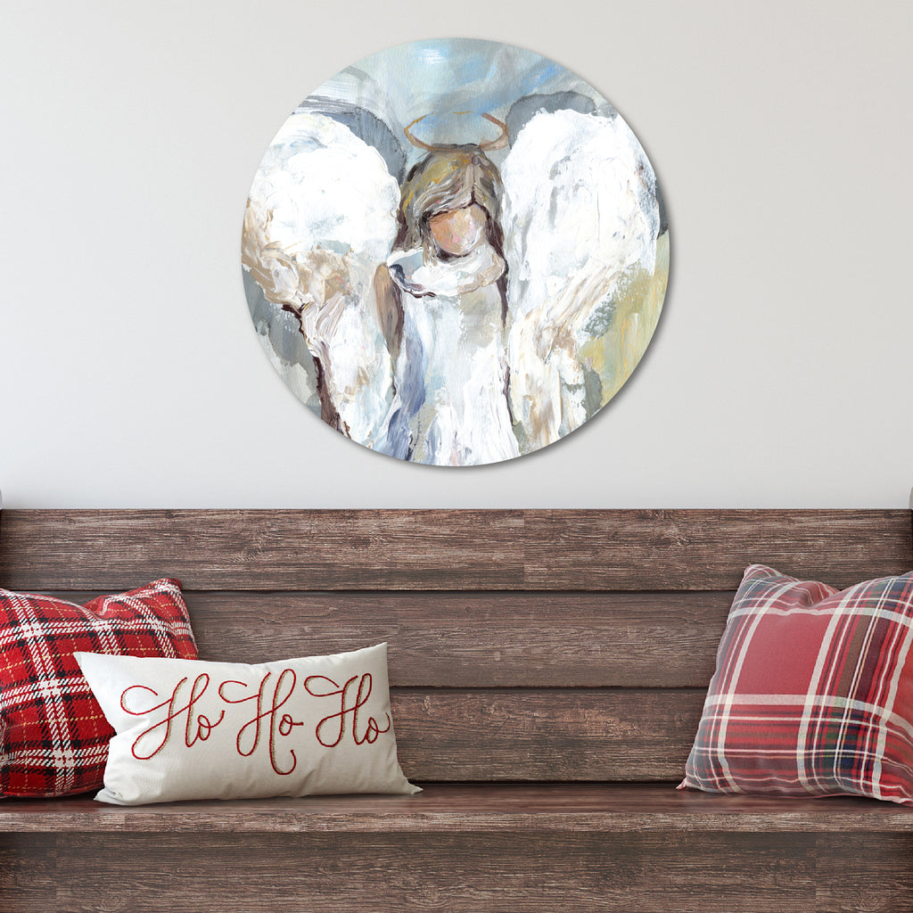 Angel Circular Wood Decor