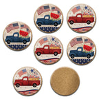 Celebrate 250 Truck Blue Patriotic 6 Piece Ceramic Coaster Set with Wounded Warrior Project