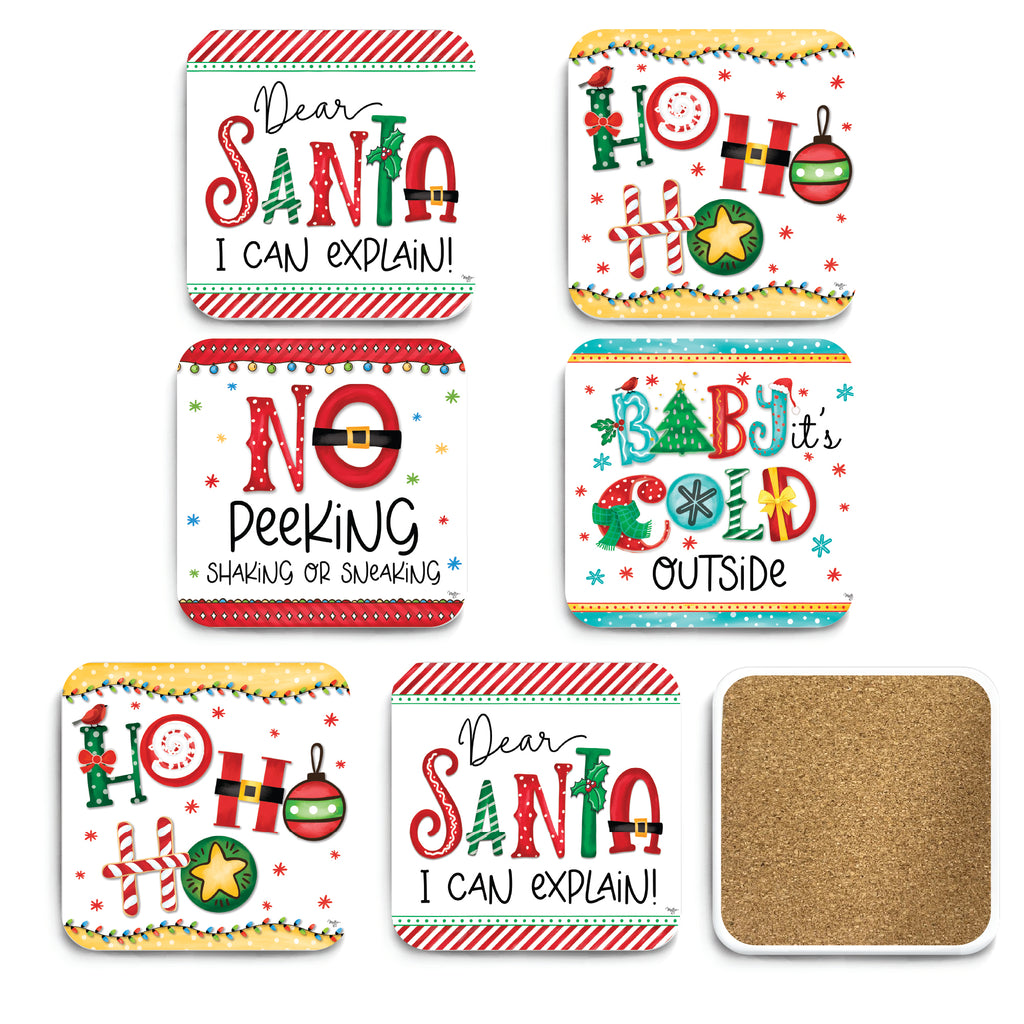 Dear Santa 4_ Square Ceramic Coasters - Set of 6