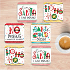 Dear Santa 4_ Square Ceramic Coasters - Set of 6