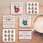 Gingerbread Collection 4_ Square Ceramic Coasters - Set of 6
