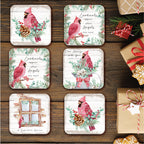 Cardinals 4_ Square Ceramic Coasters - Set of 6