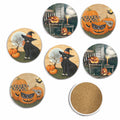 Night Watchman 4" Circle Ceramic Coasters - Set of 6