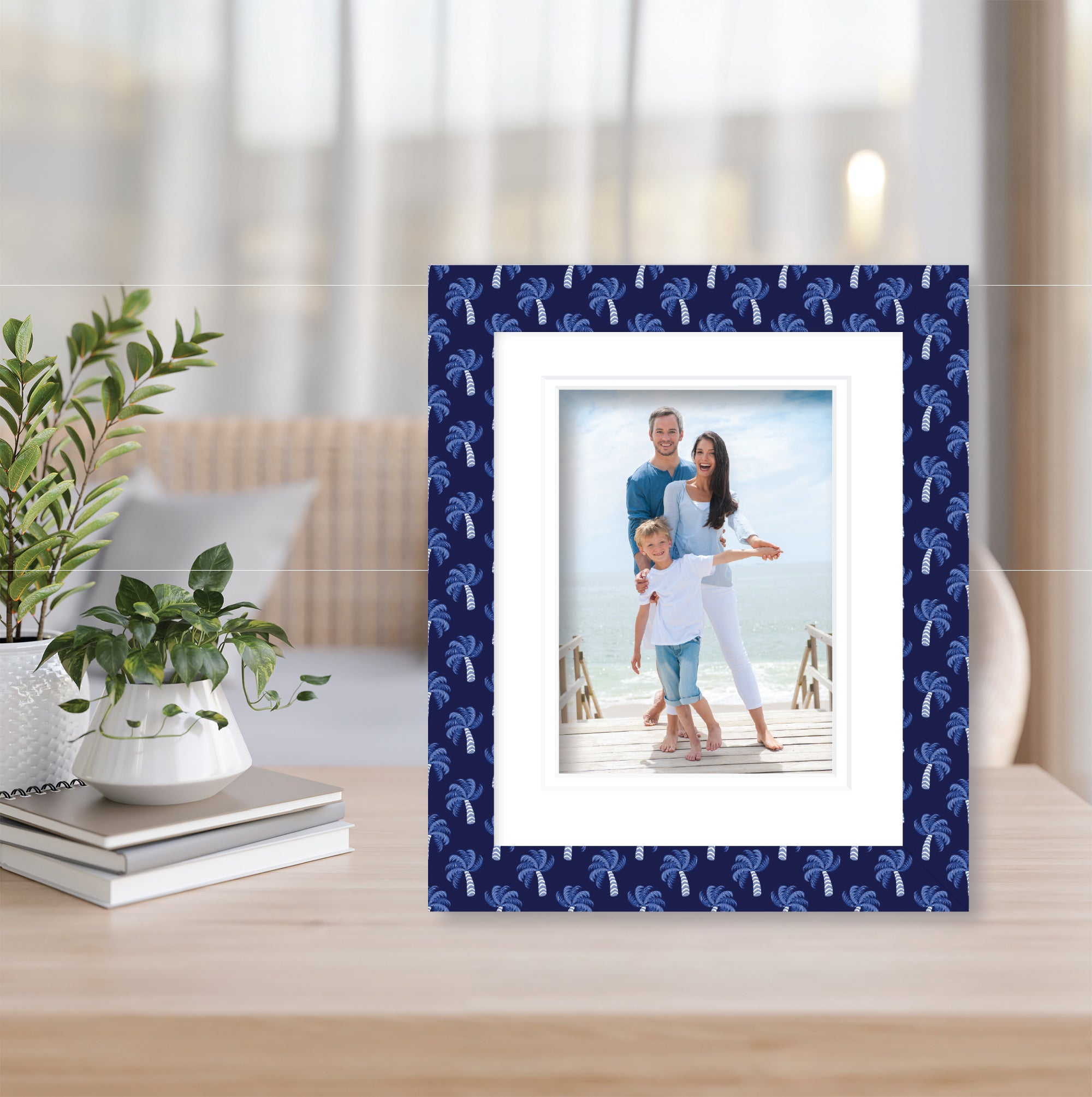 ColorBloom Moments™ - Blue Dream - 8"x10" 1-5"x7" Opening Easel Back/Wall Frame