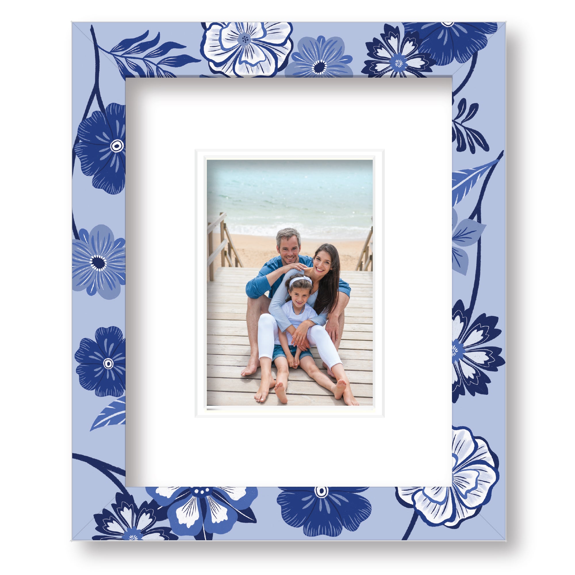 ColorBloom Moments™ - Blue Dream - 8"x10" 1-4"x6" Opening Easel Back/Wall Frame
