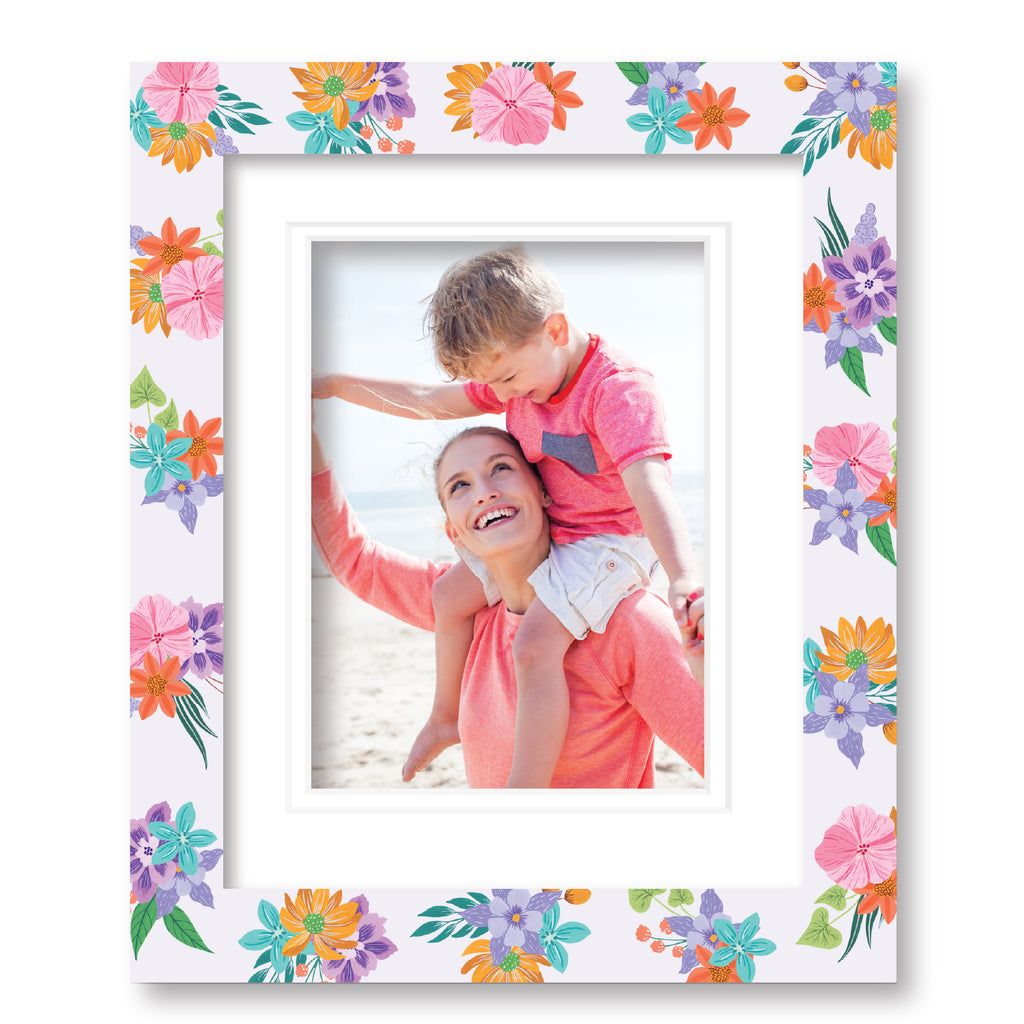 ColorBloom Moments™ - Festive Florals - 8"x10" 1-5"x7" Opening Easel Back/Wall Frame