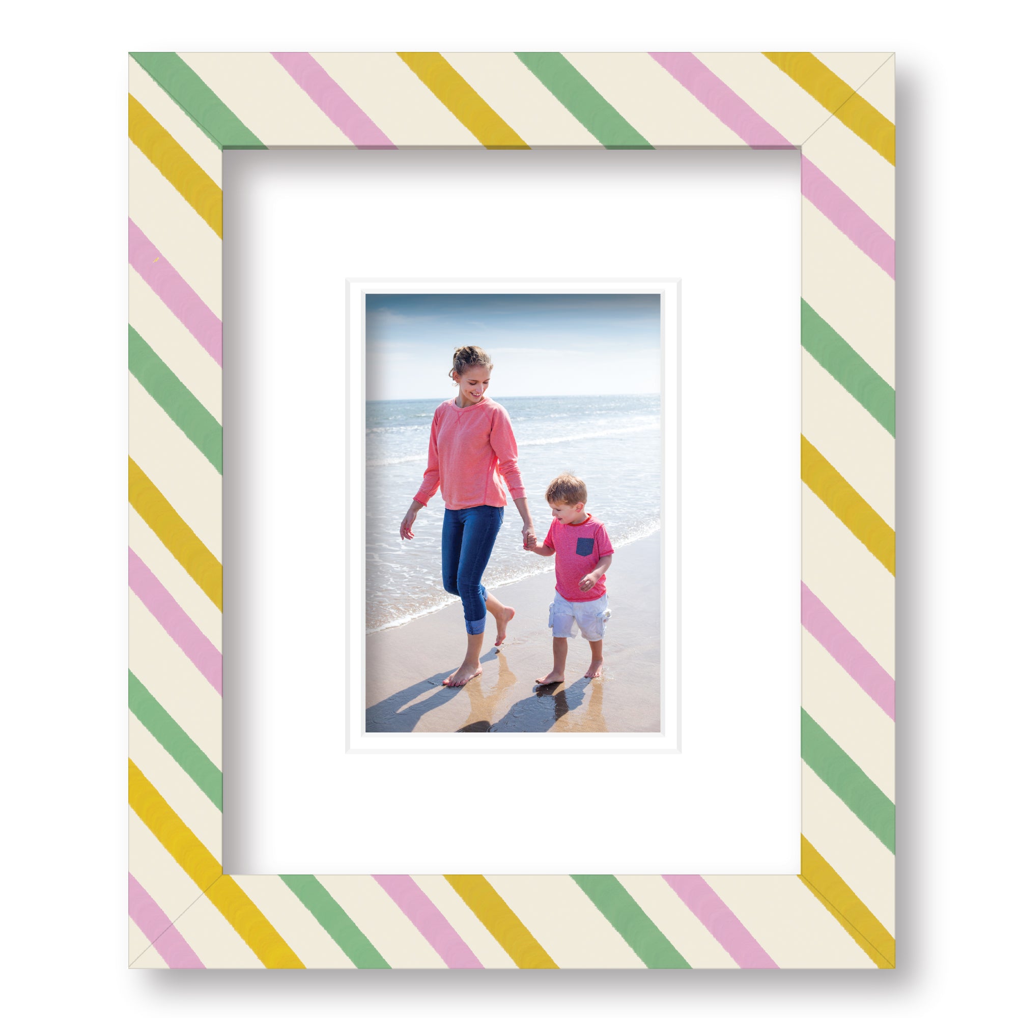ColorBloom Moments™ - Festive Florals - 8"x10" 1-4"x6" Opening Easel Back/Wall Frame