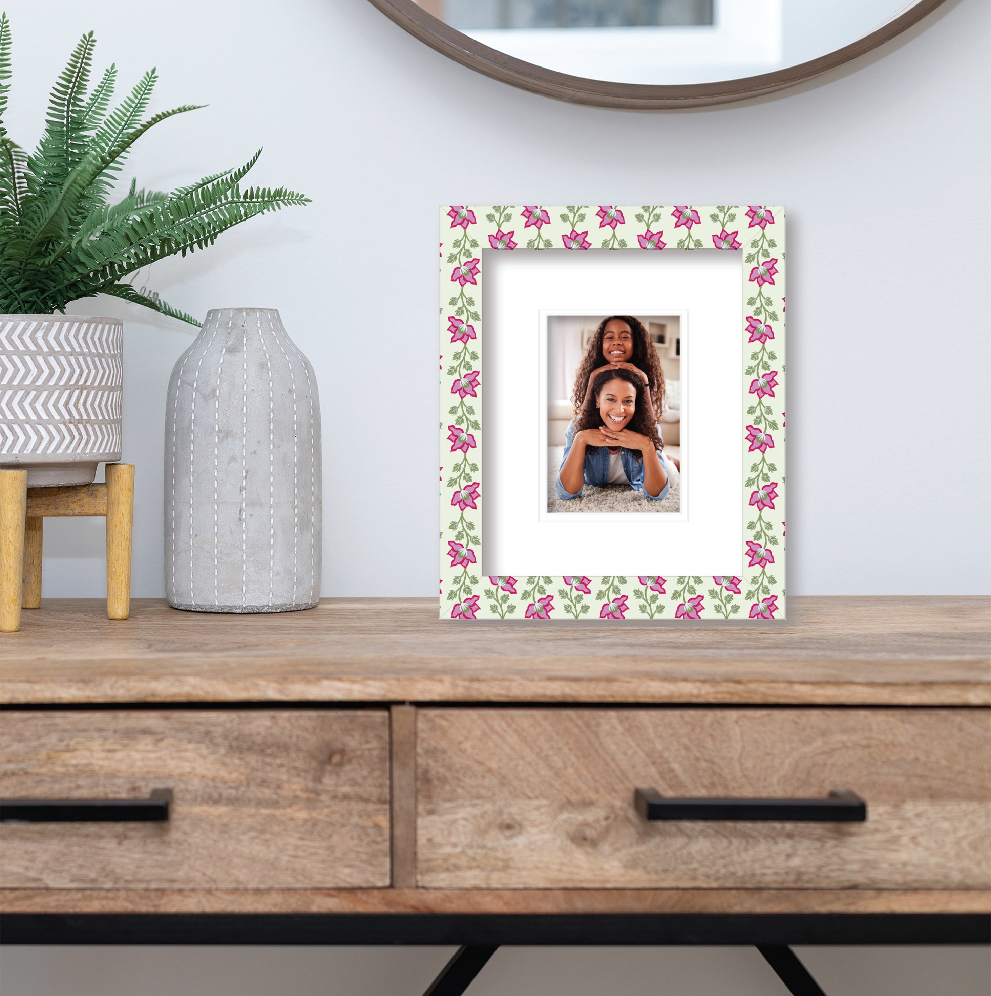 ColorBloom Moments™ - Floral Fantasy - 8"x10" 1-4"x6" Opening Easel Back/Wall Frame