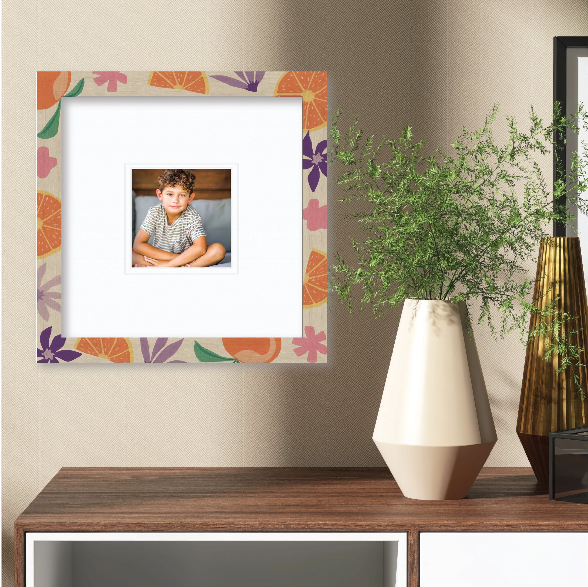 ColorBloom Moments™ - Sunset Vibe - 12"x12" 1-5"x5" Opening Wall Frame