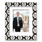 ColorBloom Moments™ - Black & White Floral - 8"x10" 1-5"x7" Opening Easel Back/Wall Frame