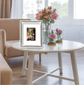 ColorBloom Moments™ - Black & White Floral - 8"x10" 1-4"x6" Opening Easel Back/Wall Frame