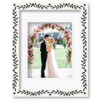 ColorBloom Moments™ - Black & White Floral - 11"x14" 1-8"x10" Opening Easel Back/Wall Frame