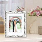 ColorBloom Moments™ - Black & White Floral - 11"x14" 1-8"x10" Opening Easel Back/Wall Frame