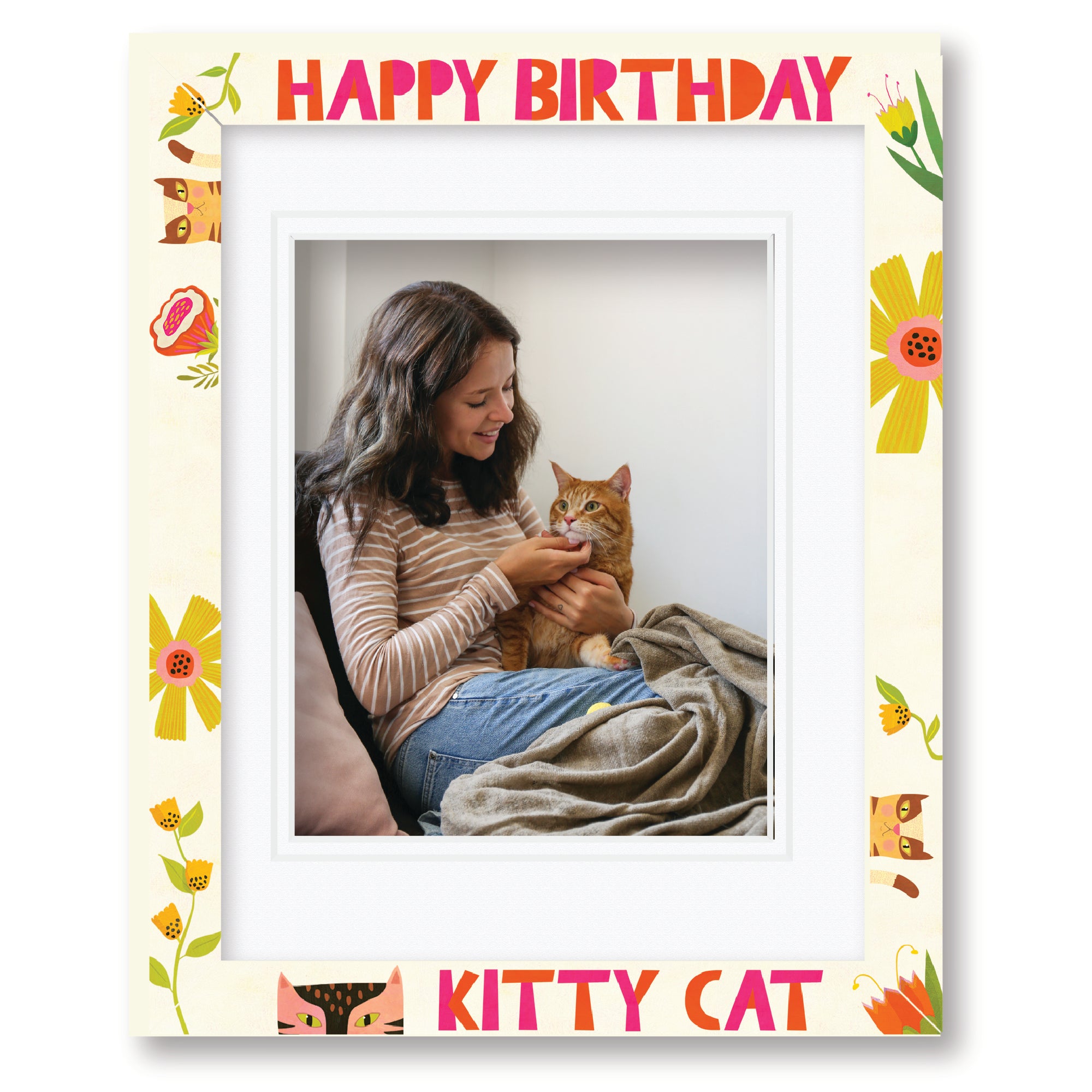 ColorBloom Moments™ - Here Kitty Kitty - 11"x14" 1-8"x10" Opening Easel Back/Wall Frame