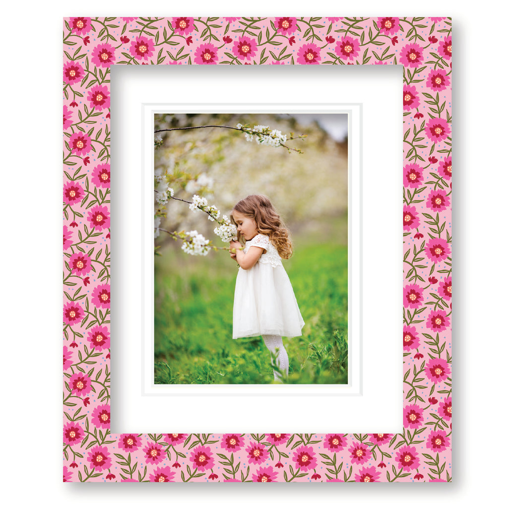 ColorBloom Moments™ - Mom's Floral - 8"x10" 1-5"x7" Opening Easel Back/Wall Frame