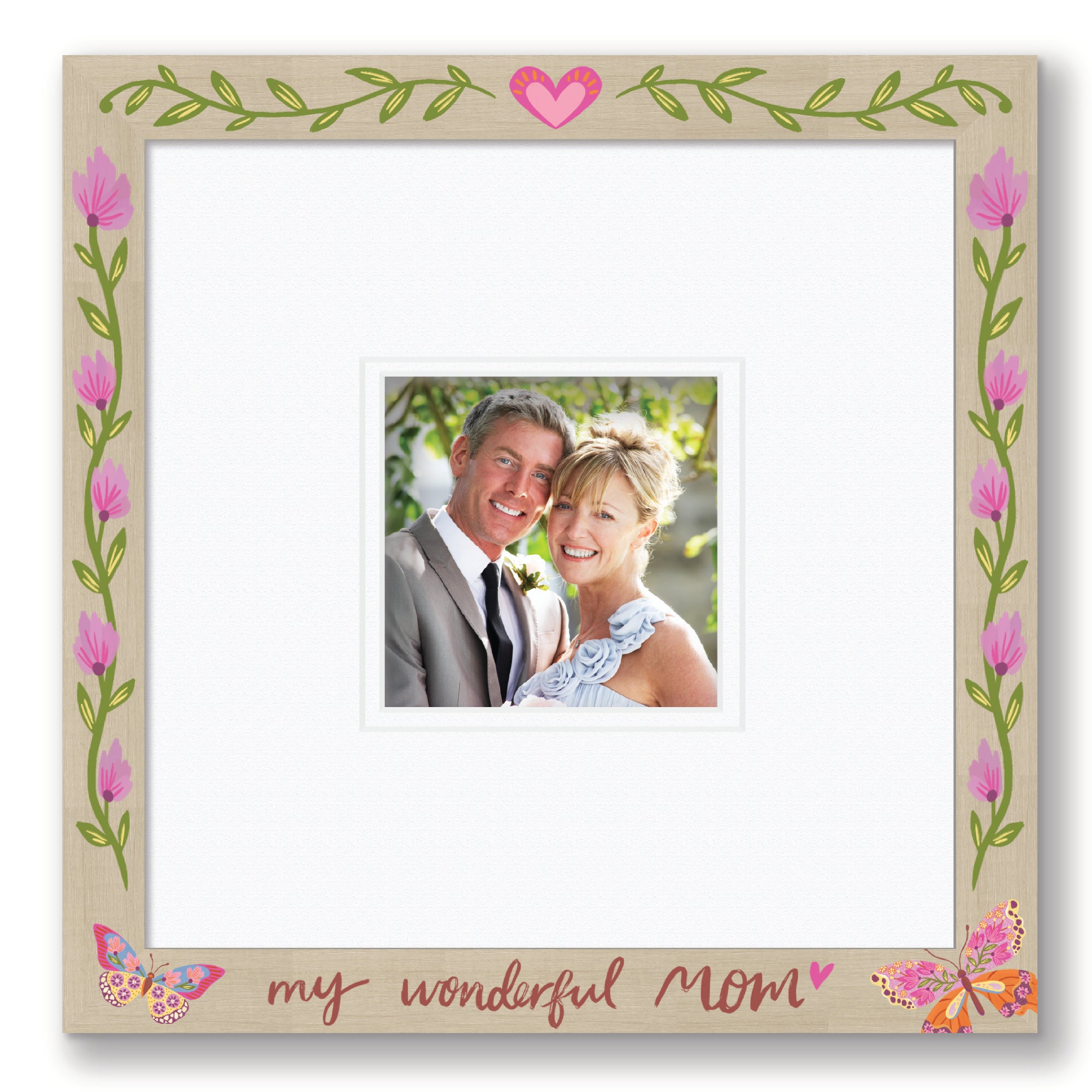 ColorBloom Moments™ - Mom's Floral - 12"x12" 1-5"x5" Opening Wall Frame