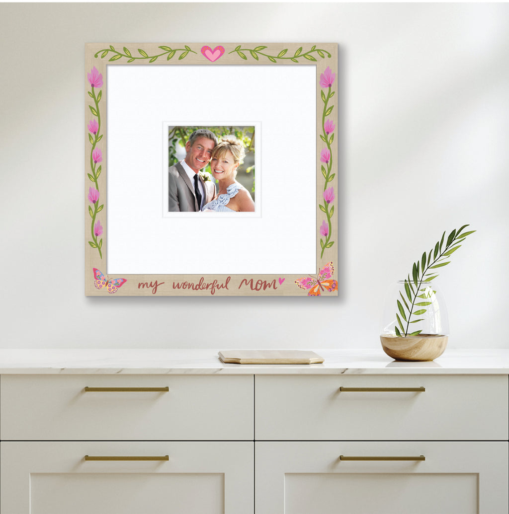 ColorBloom Moments™ - Mom's Floral - 12"x12" 1-5"x5" Opening Wall Frame