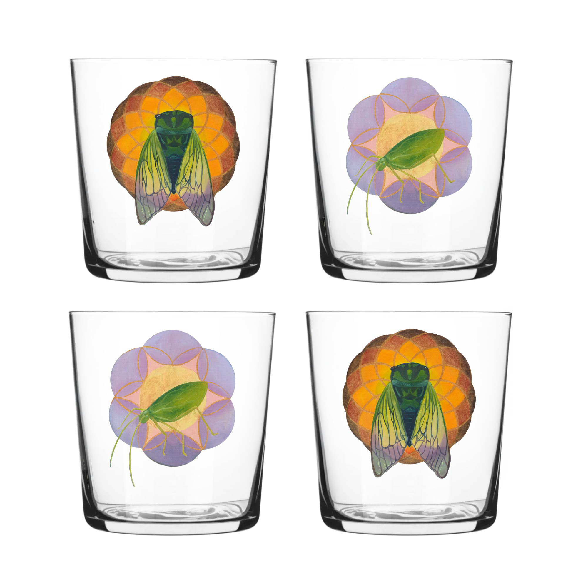 "Sounds of Summer" by Jen Hintz Eggers - 4pc Drinking Glass Set