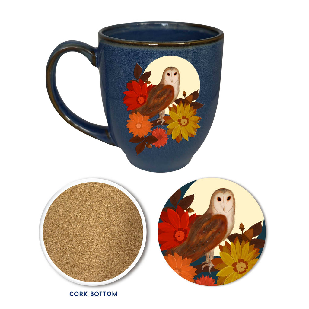 Happy Harvest 16 oz Ceramic Mug & Coaster Set