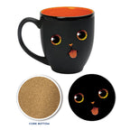 Kitty Face 16 oz Ceramic Mug & Coaster Set