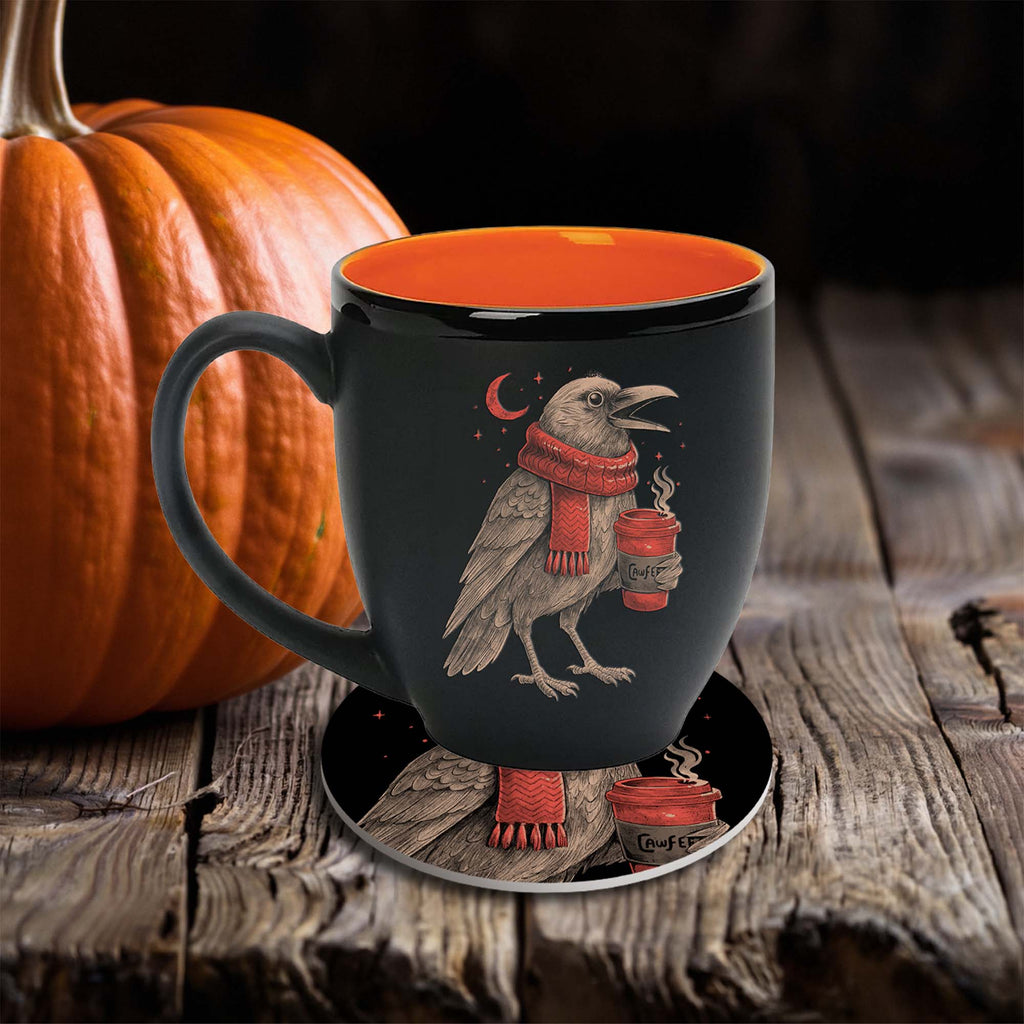 Cawfee 16 oz Ceramic Mug & Coaster Set