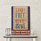 Celebrate 250 Land of the Free Flag Gallery-Wrapped Canvas Wall Art with Wounded Warrior Project