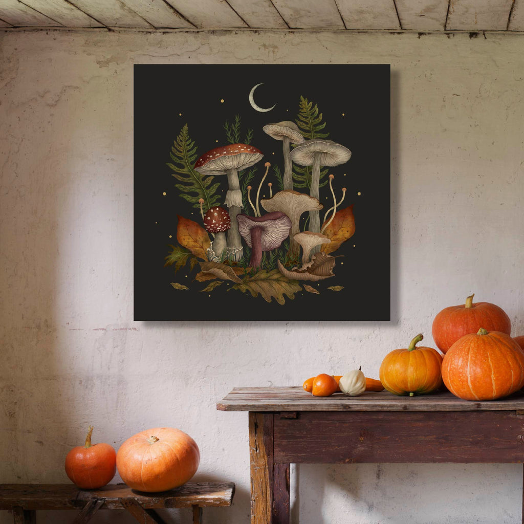 Autumn Mushrooms Gallery-Wrapped Canvas Wall Art