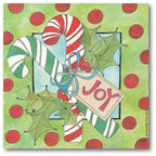 Joy Candy Canes Gallery-Wrapped Canvas Wall Art