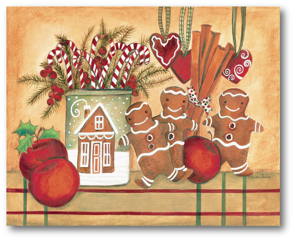 Gingerbread Family Gallery-Wrapped Canvas Wall Art