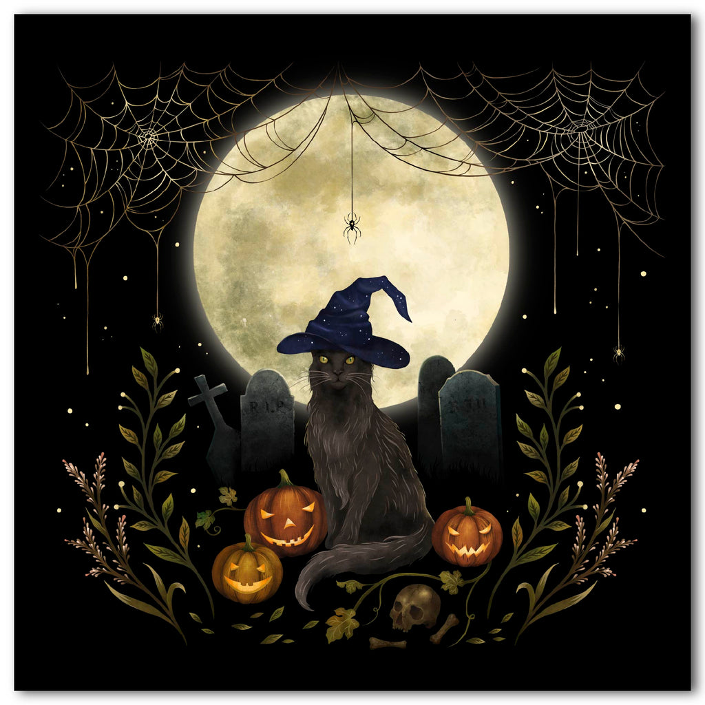 Halloween Cat Gallery-Wrapped Canvas Wall Art