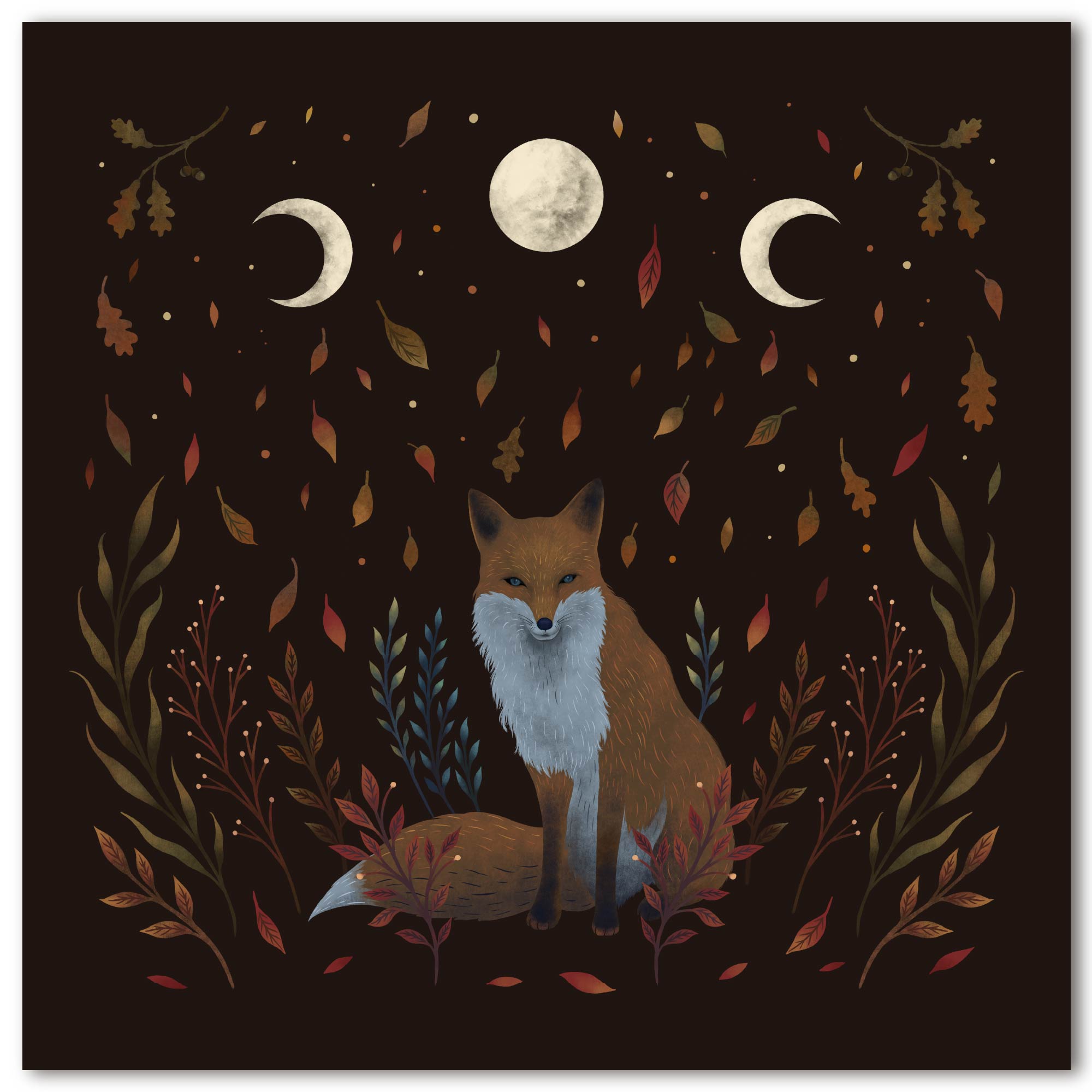 Autumn Fox Gallery-Wrapped Canvas Wall Art