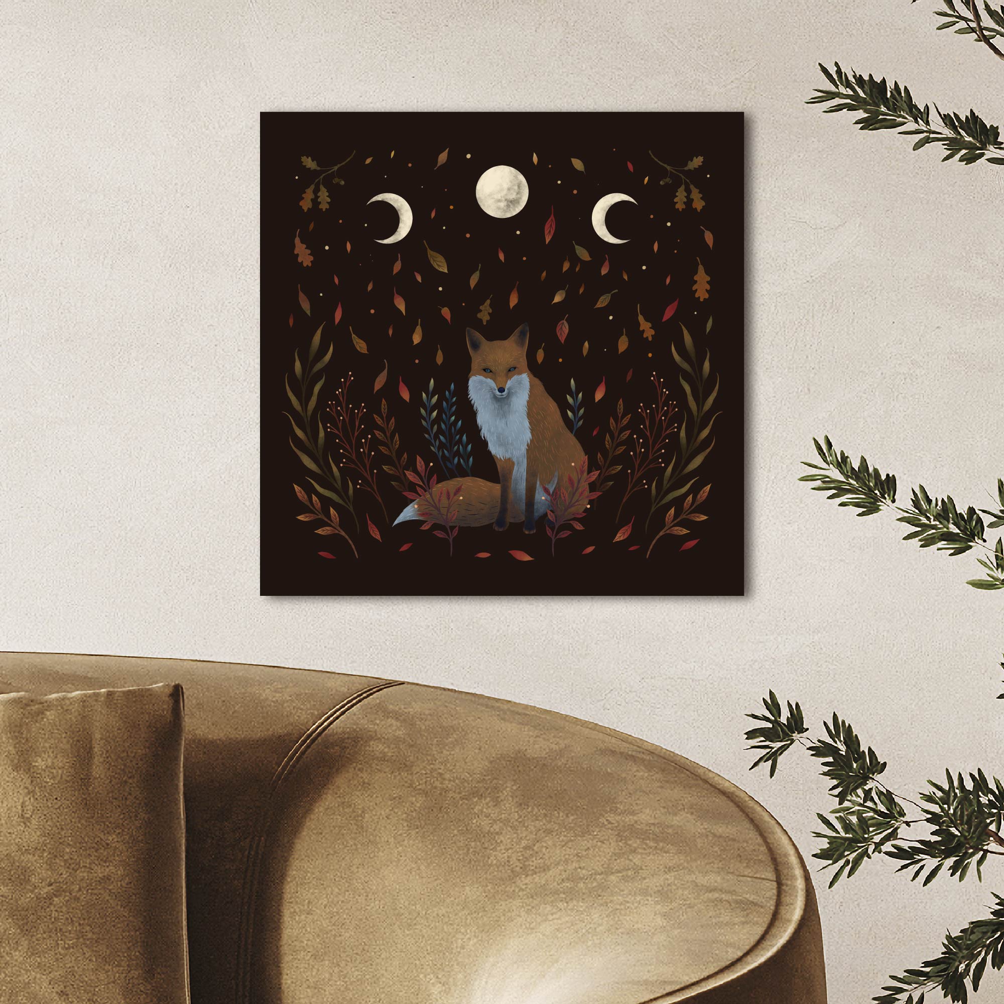 Autumn Fox Gallery-Wrapped Canvas Wall Art