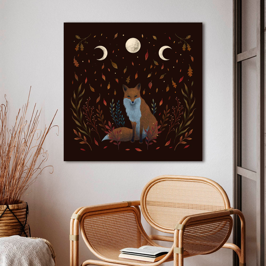 Autumn Fox Gallery-Wrapped Canvas Wall Art