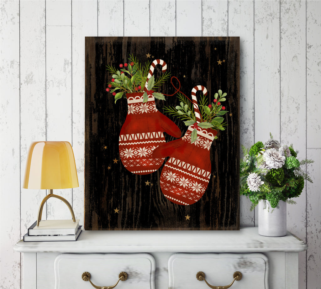 Mittens Floral Gallery-Wrapped Canvas Wall Art