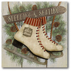 Let it Snow Ice Skates Gallery-Wrapped Canvas Wall Art