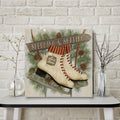 Let it Snow Ice Skates Gallery-Wrapped Canvas Wall Art
