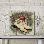 Let it Snow Ice Skates Gallery-Wrapped Canvas Wall Art