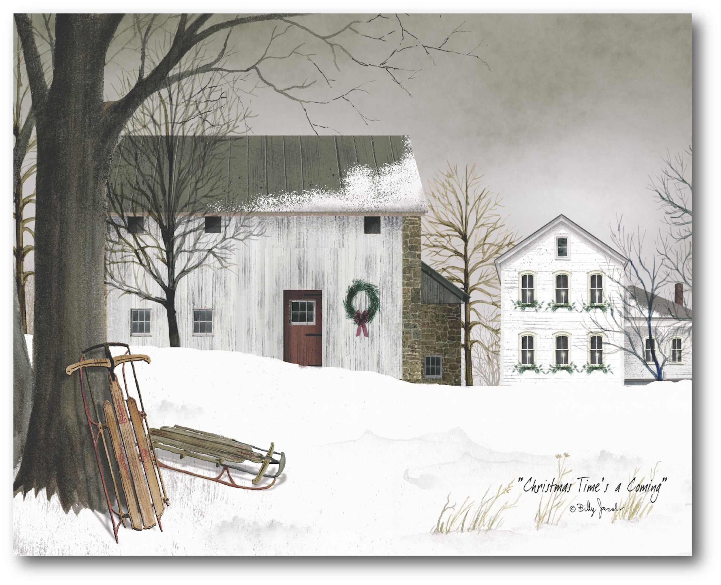 Go Sledding Gallery-Wrapped Canvas Wall Art