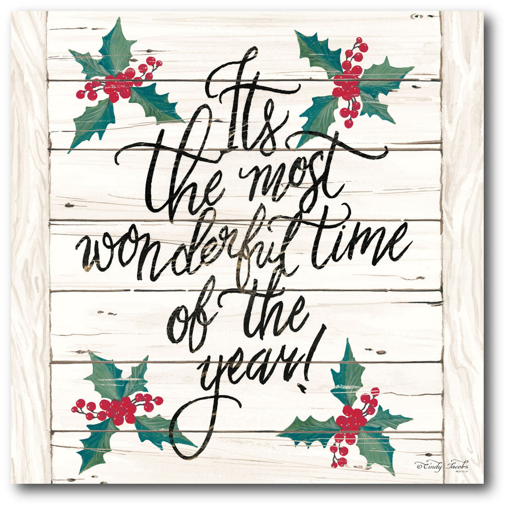 Wonderful Time Holly Gallery-Wrapped Canvas Wall Art