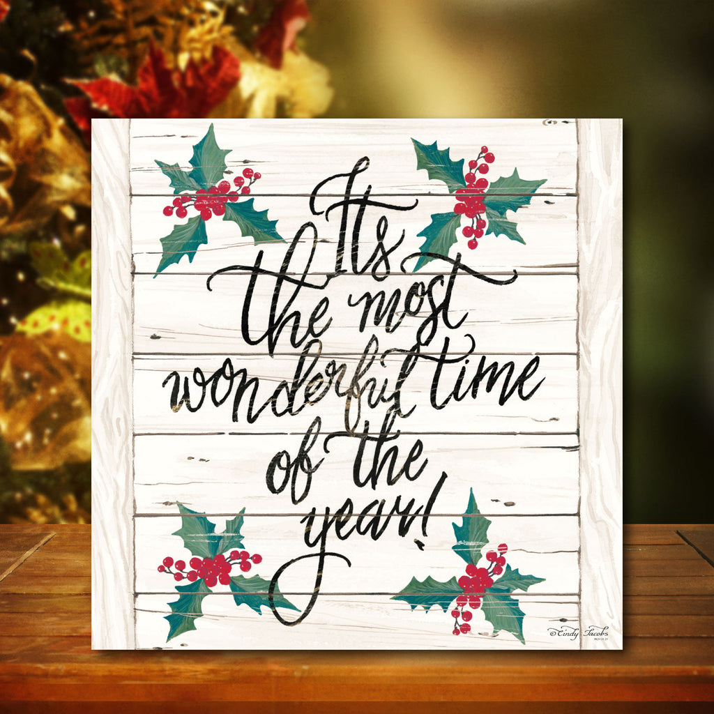 Wonderful Time Holly Gallery-Wrapped Canvas Wall Art