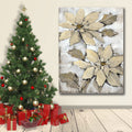 Golden Poinsettia II Gallery-Wrapped Canvas Wall Art