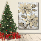Golden Poinsettia II Gallery-Wrapped Canvas Wall Art