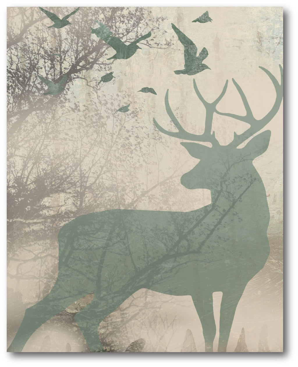 Golden Reindeer I Gallery-Wrapped Canvas Wall Art